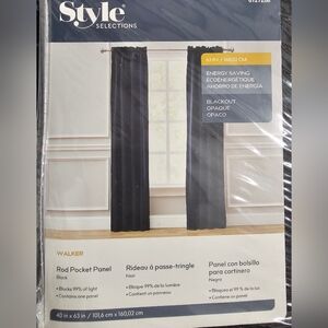 Blackout Rod Pocket Panel - Black